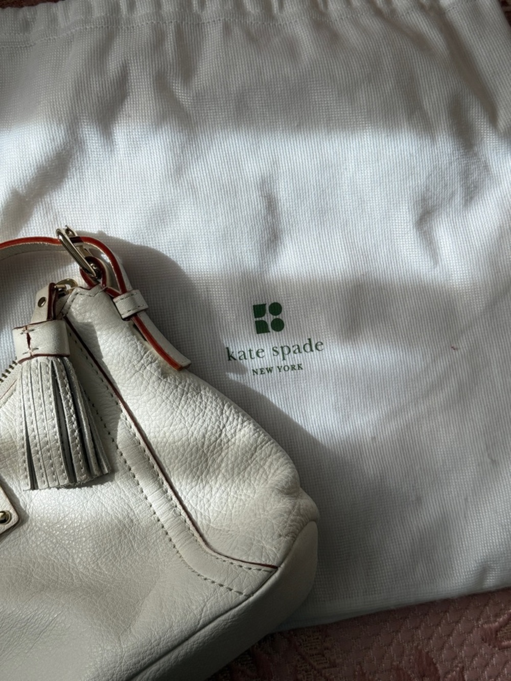 kate spade Cream Leather Shoulder Hobo with Tassel - Picture 10 of 10